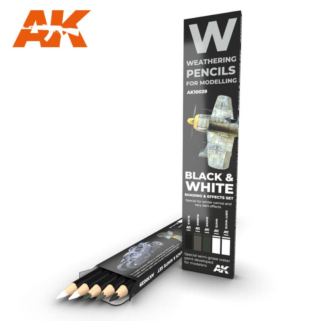 Watercolor Pencil Set Black and White