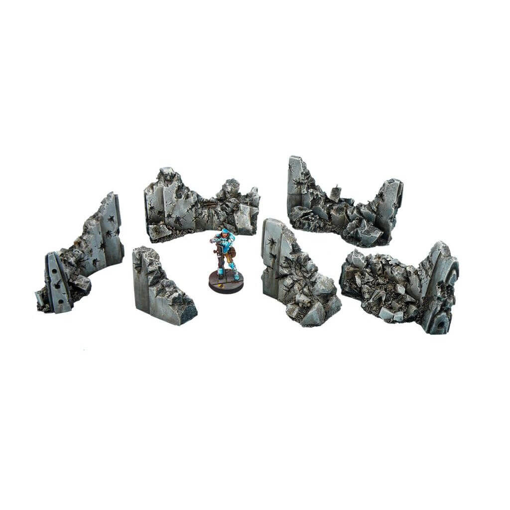 Concrete Wall Destroyed Set (6)