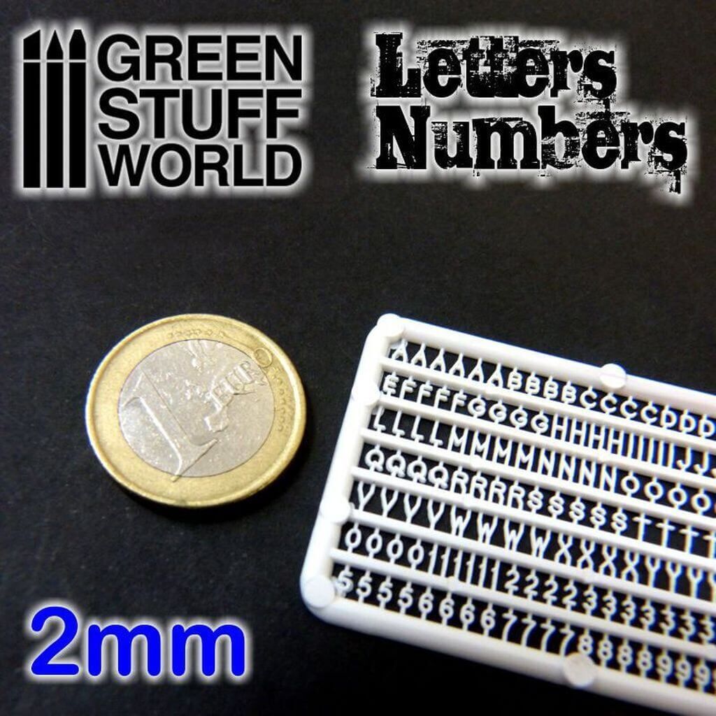 Buchstaben und Zahlen 2 mm