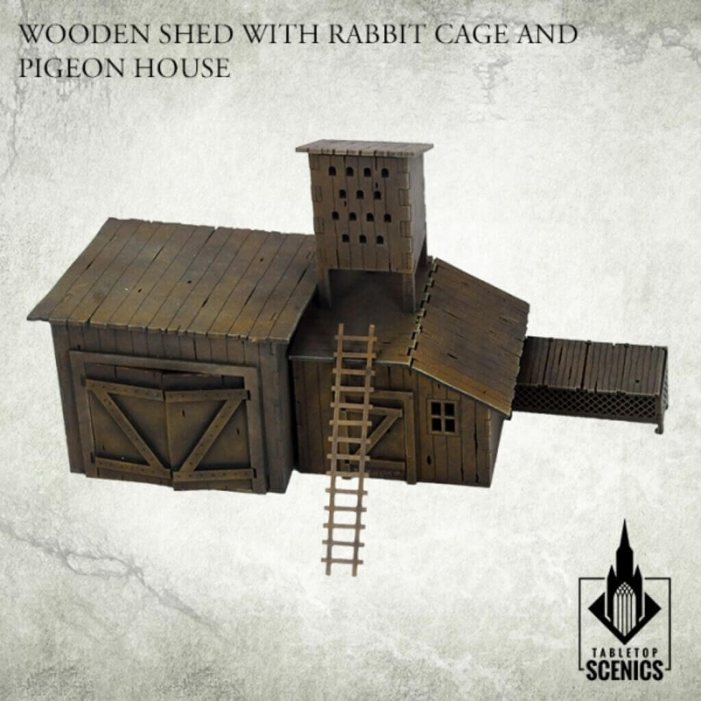 'Poland 1939 WOODEN SHEDWith Rabbit Cage And Pigeon House'