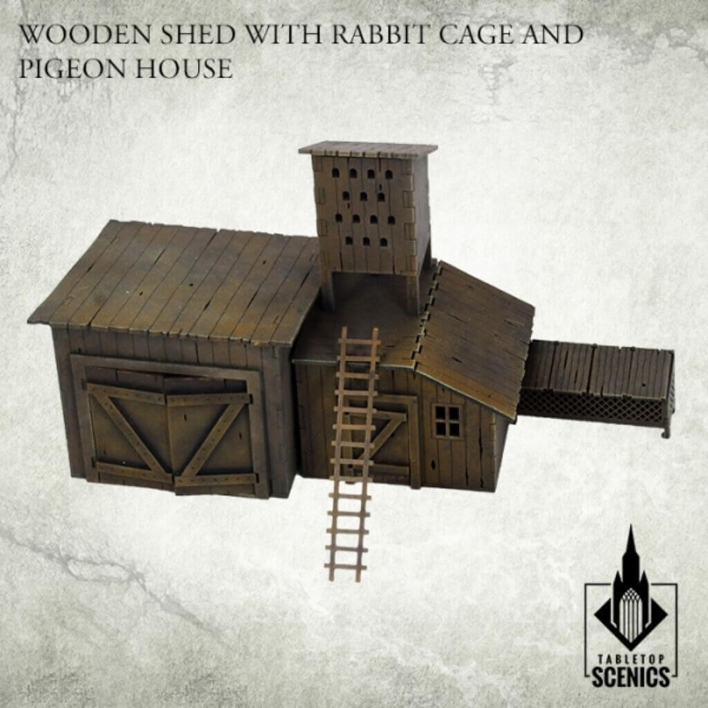 Poland 1939 WOODEN SHED With Rabbit Cage And Pigeon House