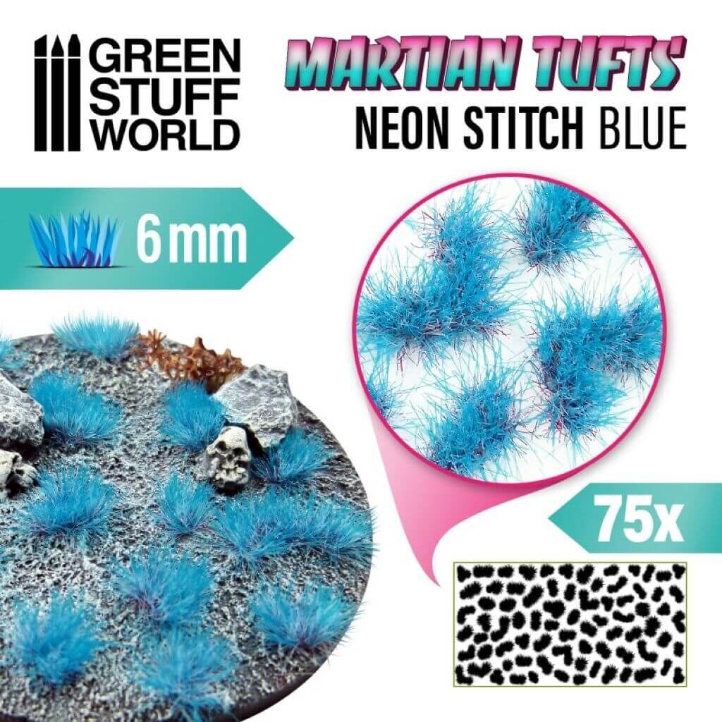 Gras Tuft Neon Stitch Blue