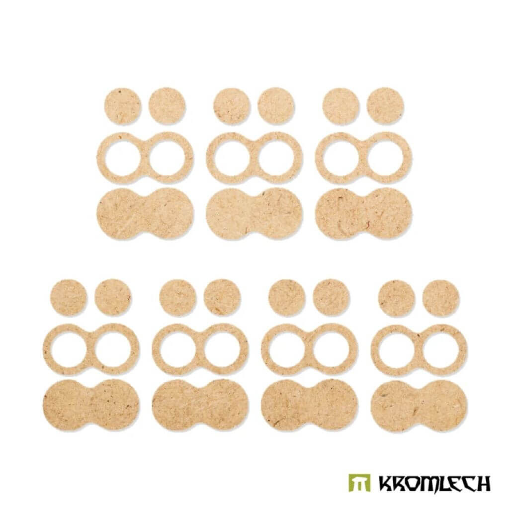 Waffenteam-Tray (für zwei Modelle auf 25mm Rundbasen) 7x