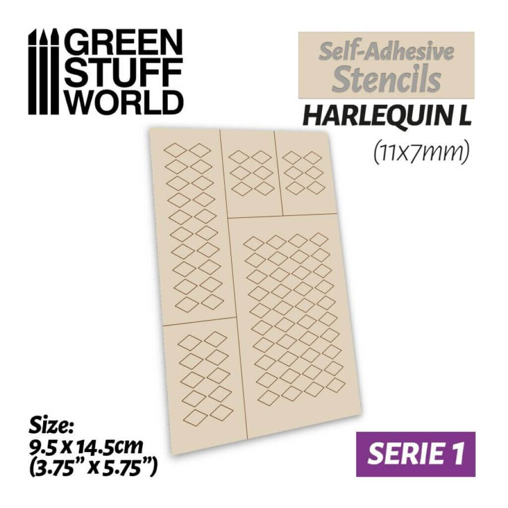 'Airbrush Schablone - Harlekin L - 11x7mm'