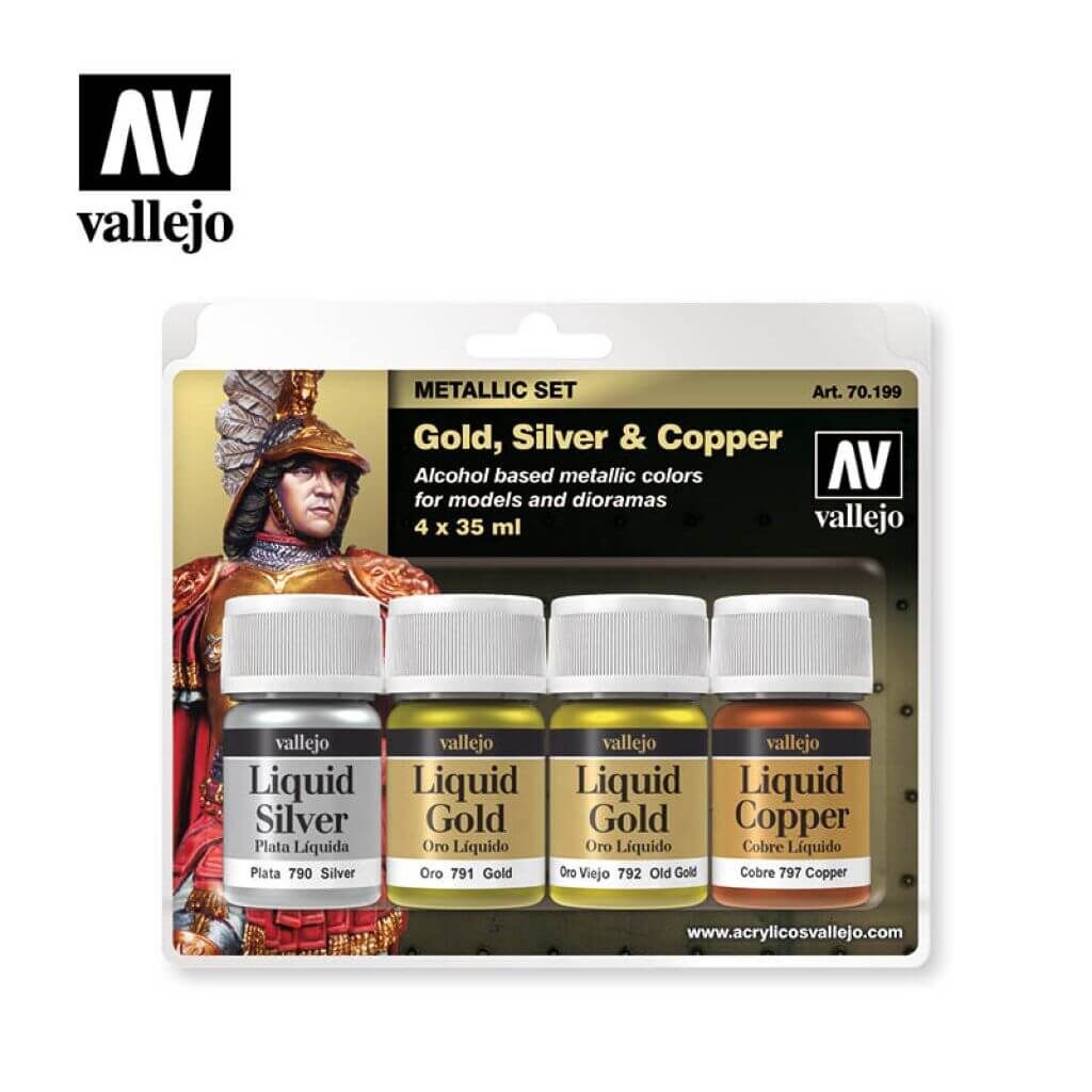 Liquid Gold - Gold, Silver & Copper Paint set