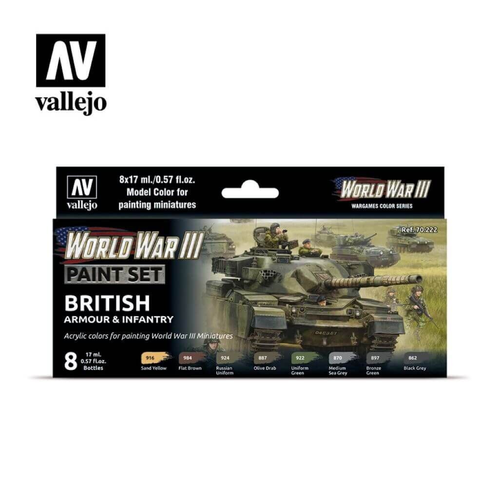 Model Color - WWIII British Armour & Infantry Paint set