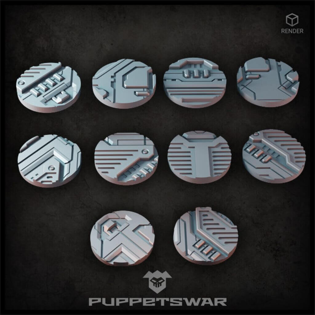 Alpha Sector Bases - Round 32mm (x10)