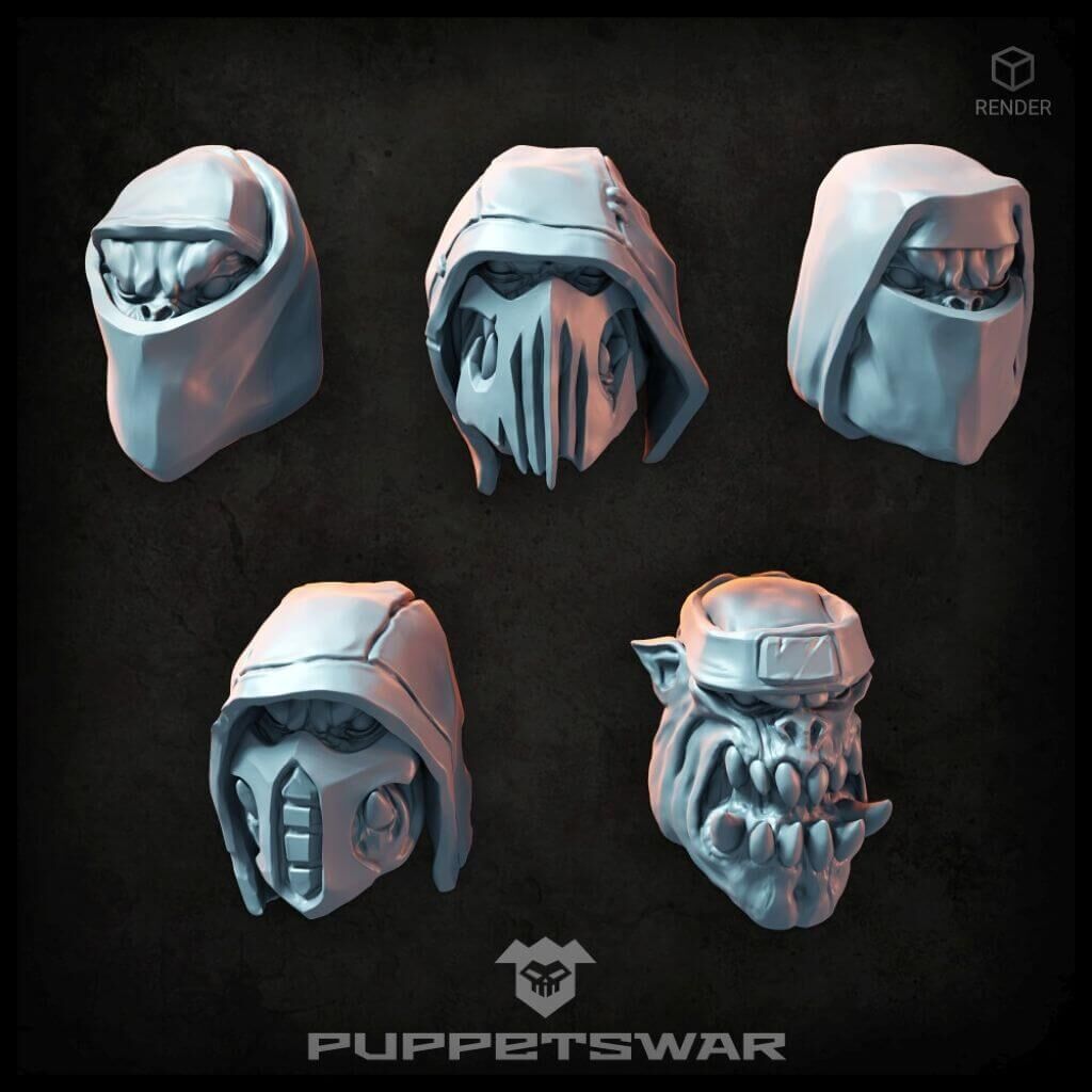 Ninja Orc Heads