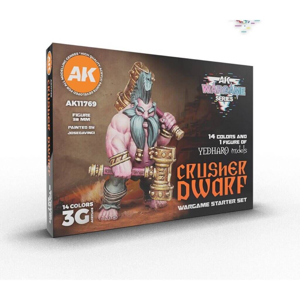 Crusher Dwarf 12 Colors Set & 1 Figure
