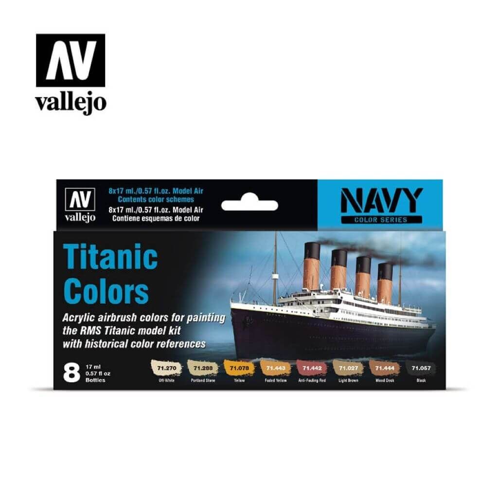 Vallejo Model Air Titanic Colors (8 Farben)