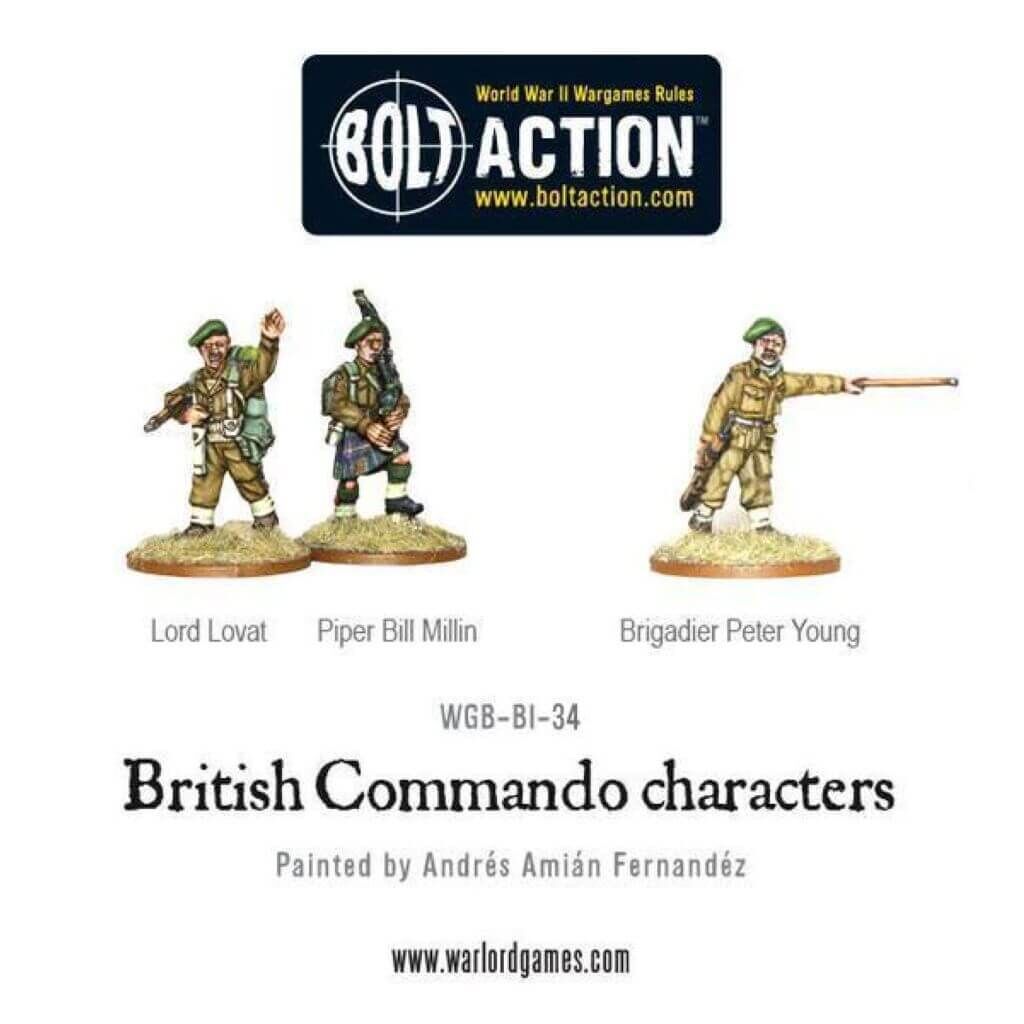 Commando Characters Lord Lovat, Piper Bill Millin Brigadier Peter Young