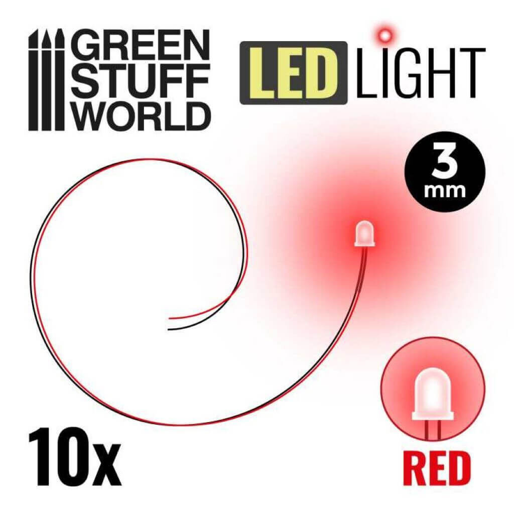 Rote LED-Leuchten - 3mm