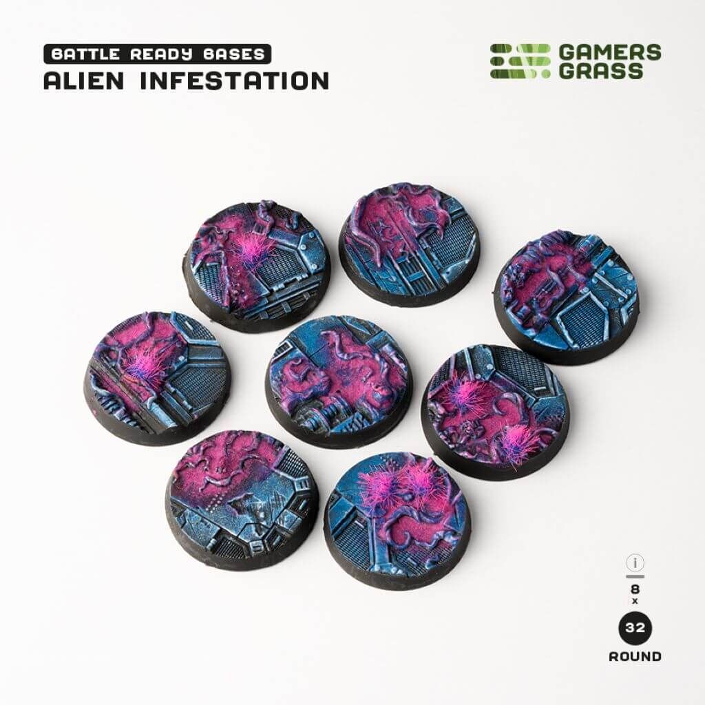 Alien Infestation Bases Round 40mm (x5)