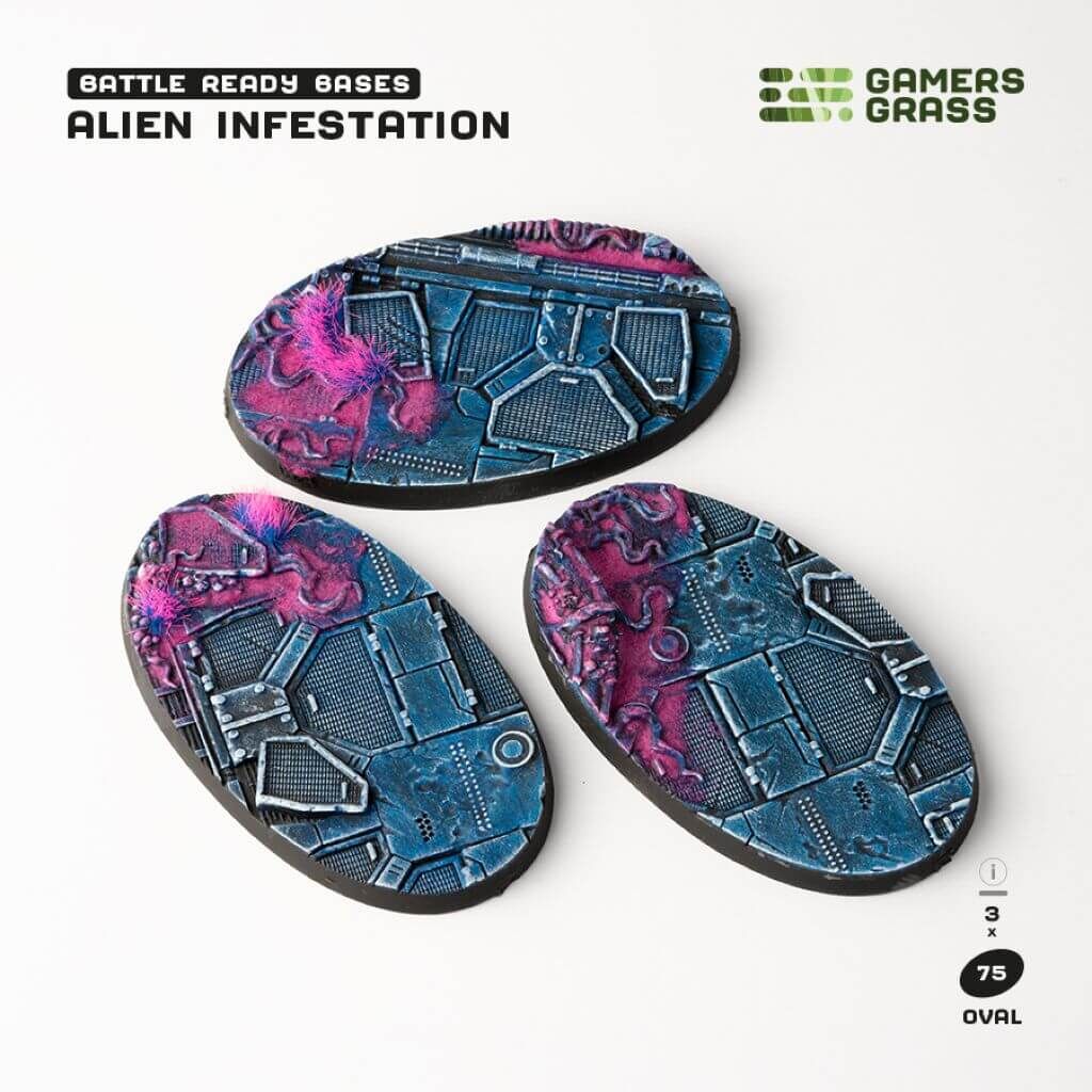 Alien Infestation Bases Oval 75mm (x3)