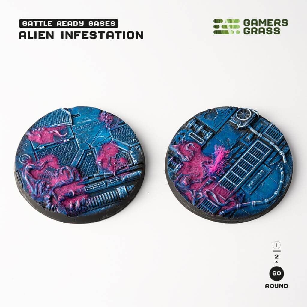 Alien Infestation Bases Round 60mm (x2)