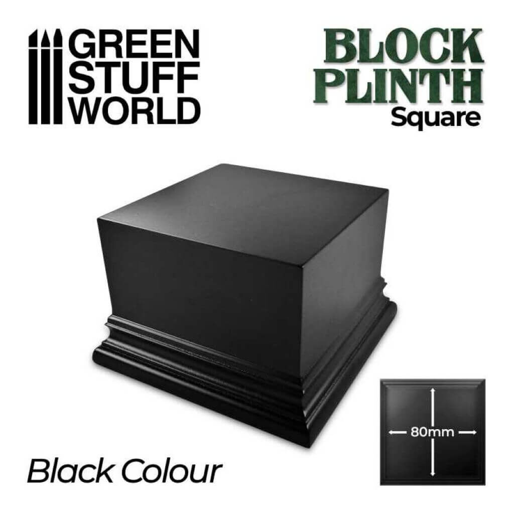 Quadratischer Display-Sockel 8x8 cm - Schwarz