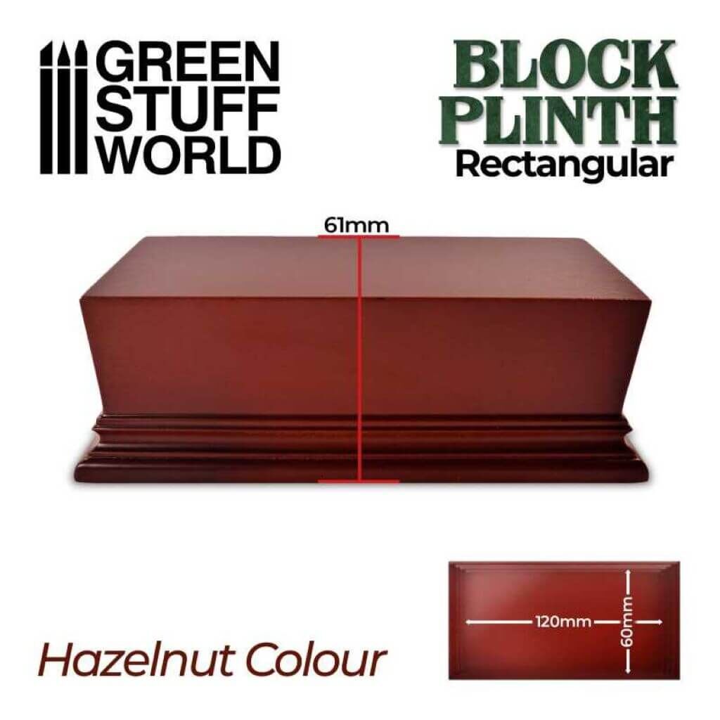 Rechteckiger Display-Sockel 12x6cm - Haselnussbraun