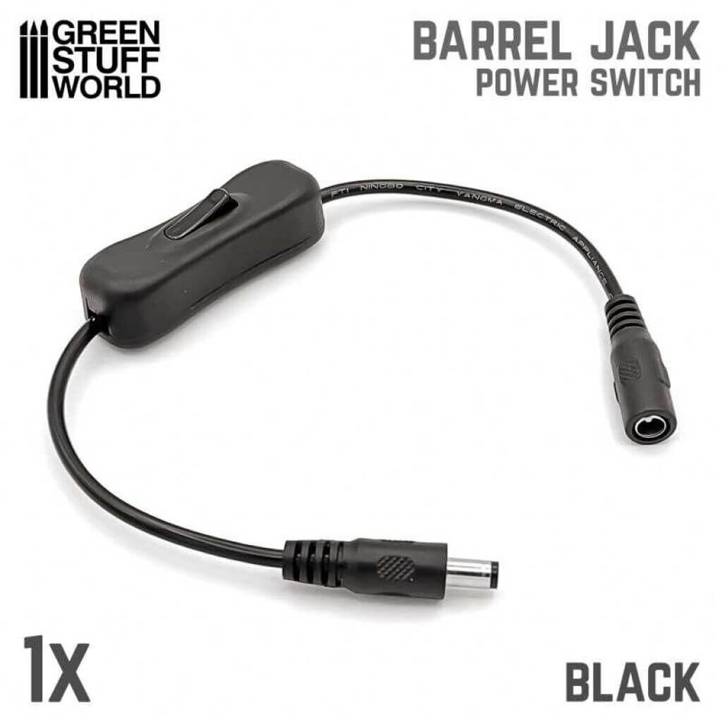 'Barrel Jack Power Switch - Black'