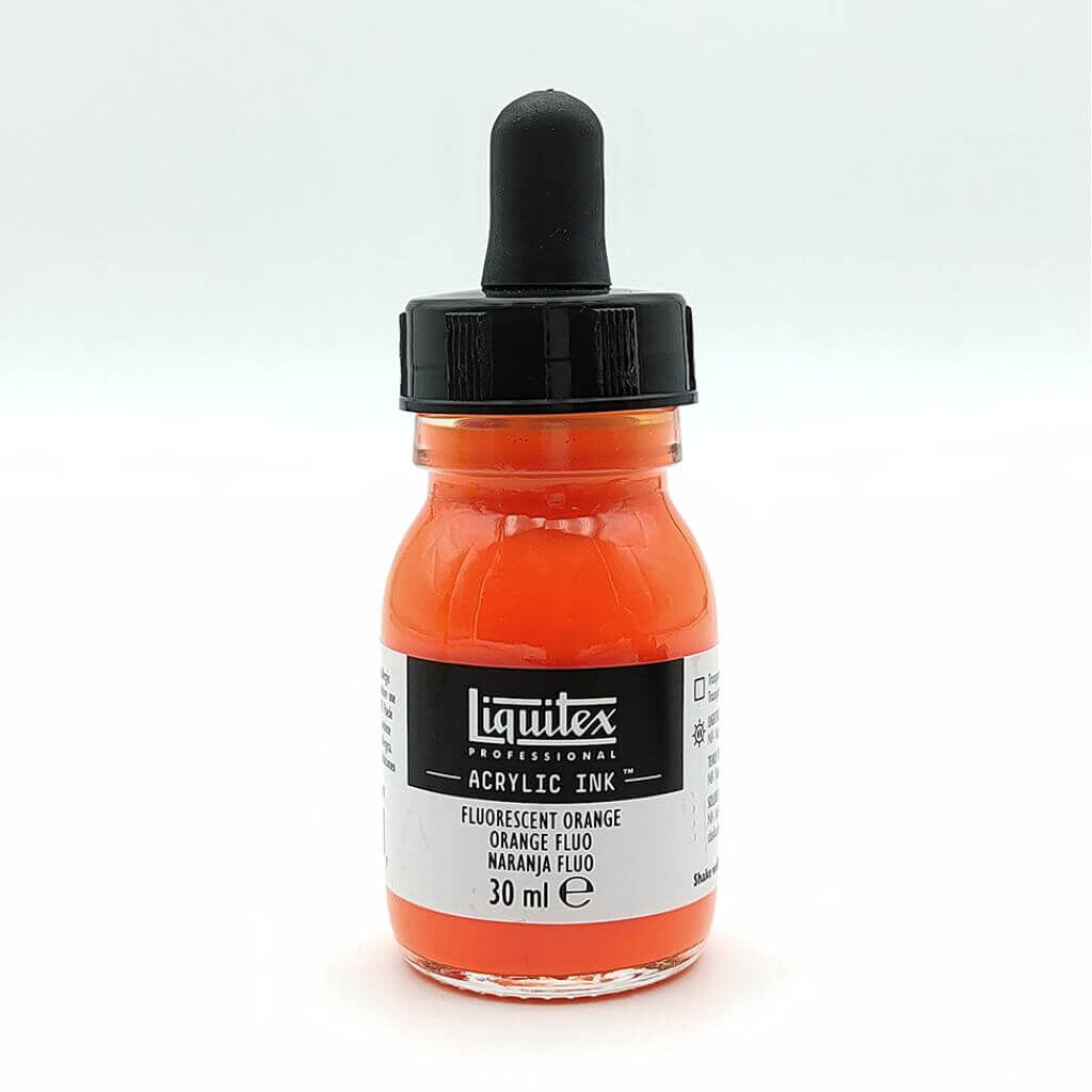 'Liquitex Professional Acrylic Ink Fluo Orange'