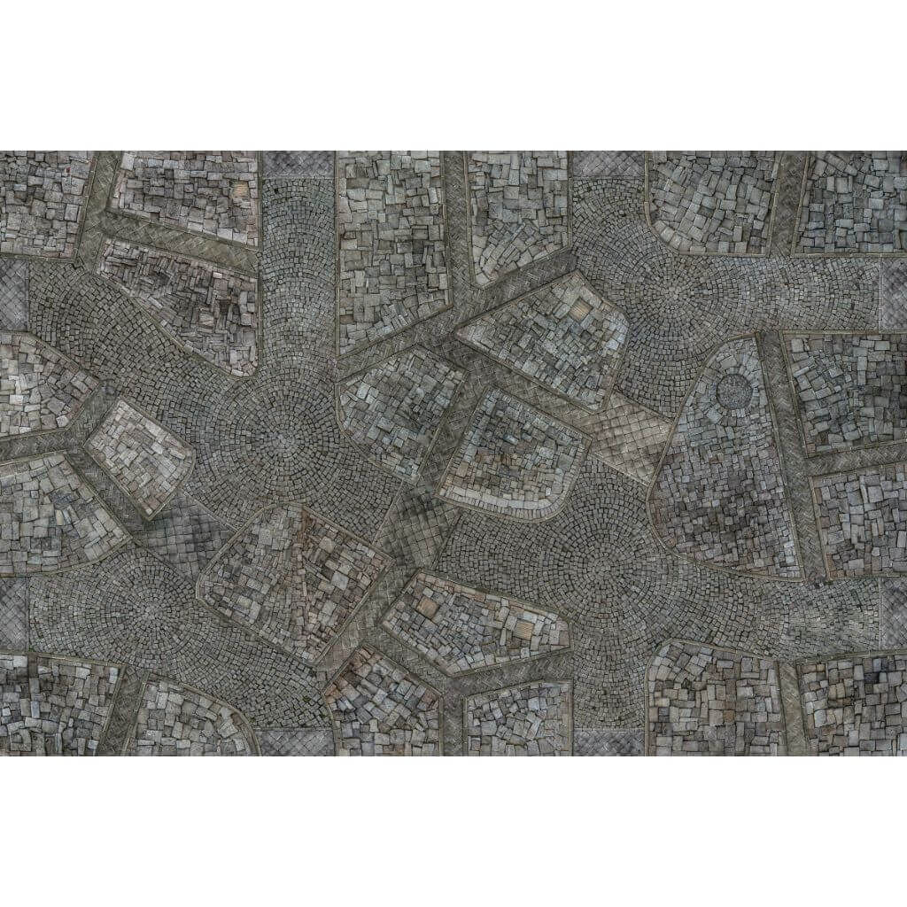 Kraken Wargames Gaming Mat - Cobblestone City 6x4 2.0