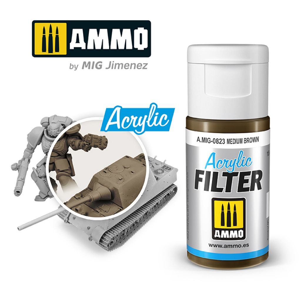 Acrylfilter Medium Braun