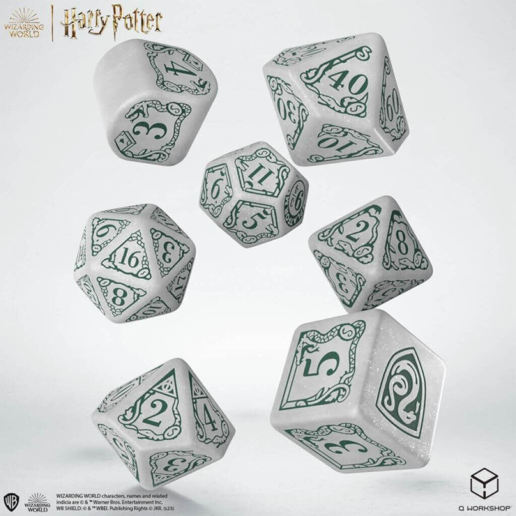 Harry Potter: Modern Slytherin Würfel Set - Weiß