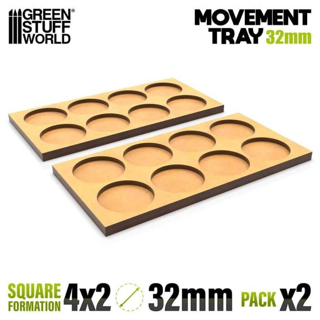 MDF Regimentsbases - 32mm 4x2 - Skirmish Lines