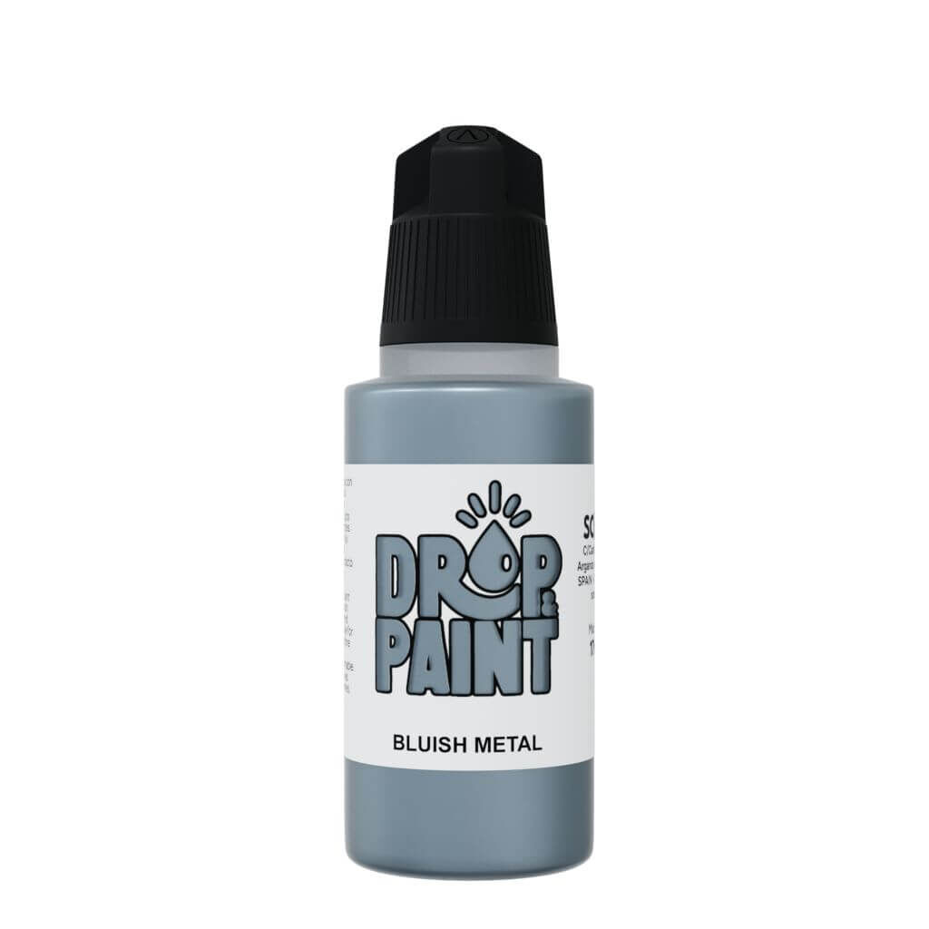 Drop and Paint Bluish Metal