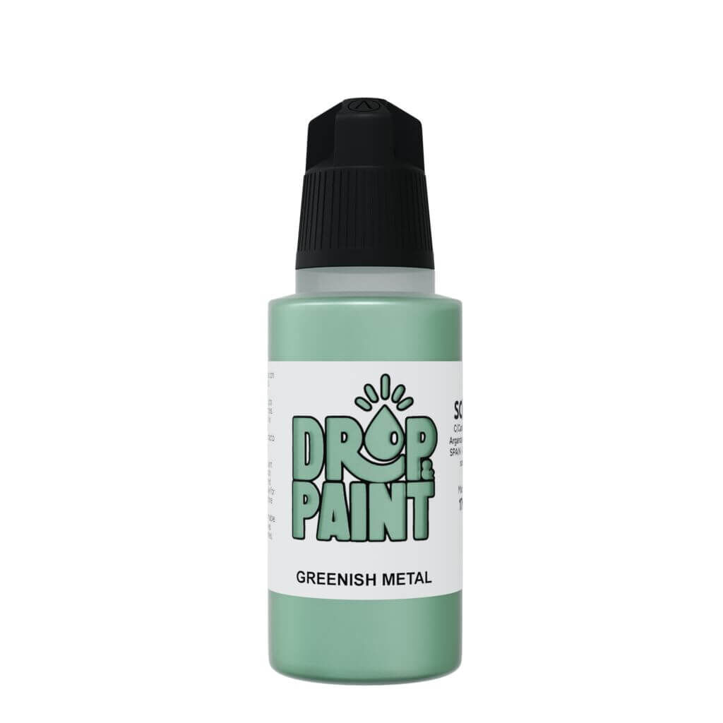 Drop and Paint Greenish Metal