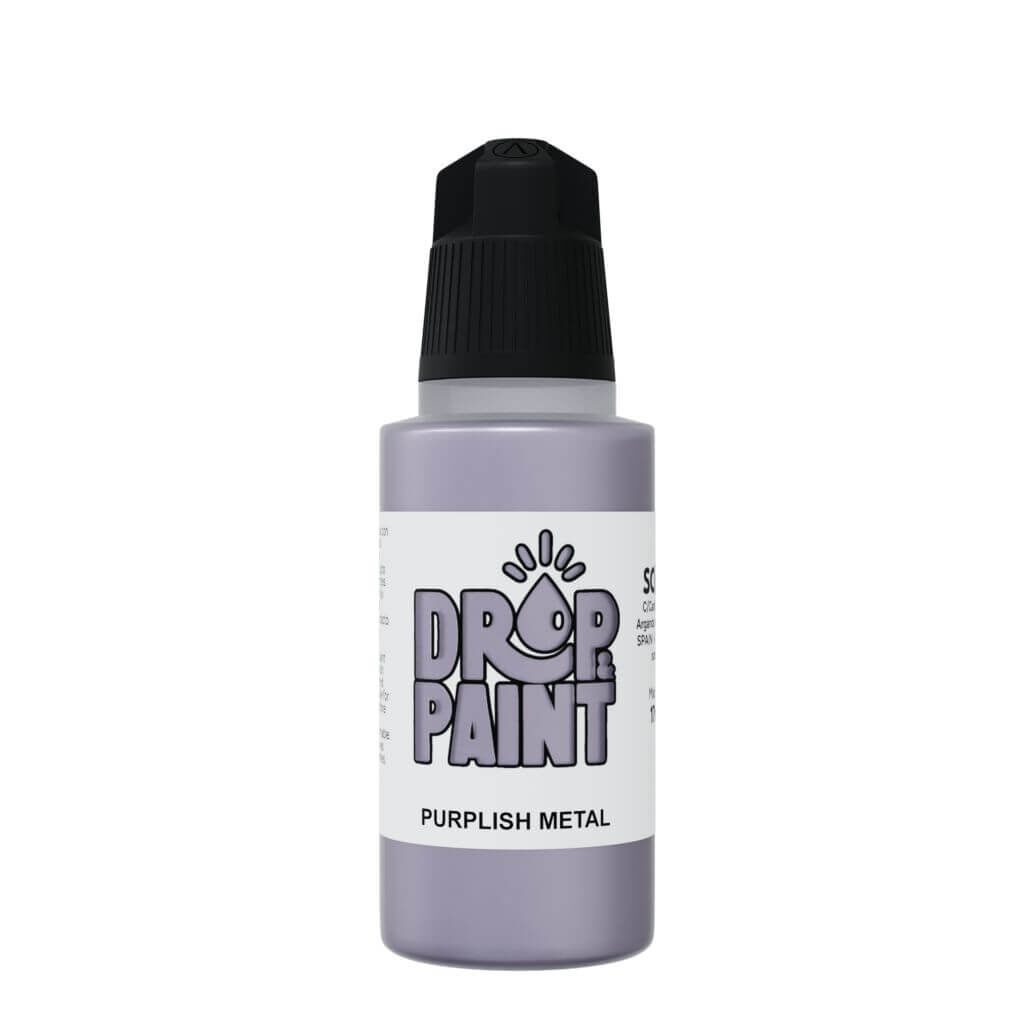 Drop and Paint Purplish Metal