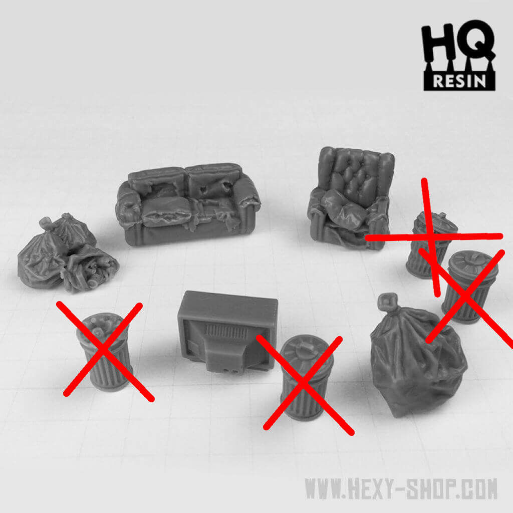 Backstreets of Hard City Set - Ohne Mülltonnen