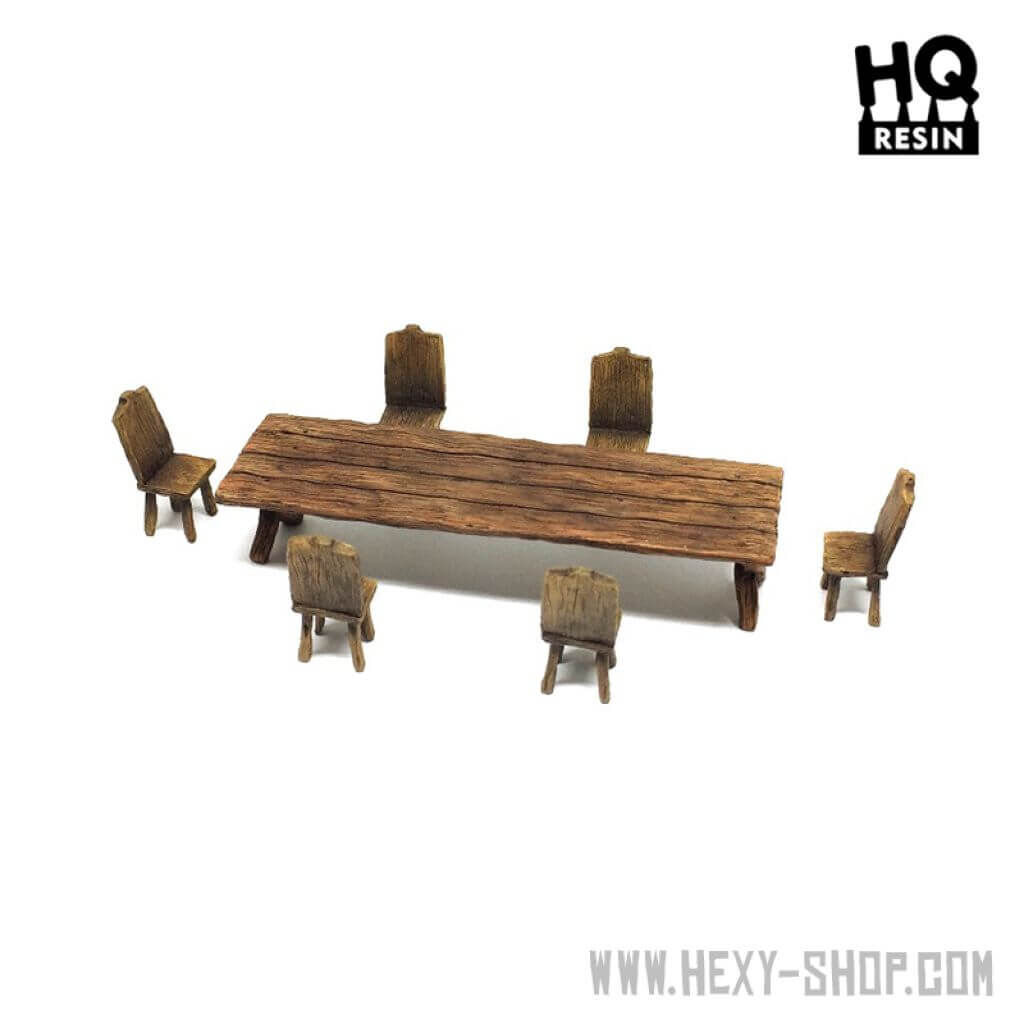 Holztisch und Stühle Set 2
