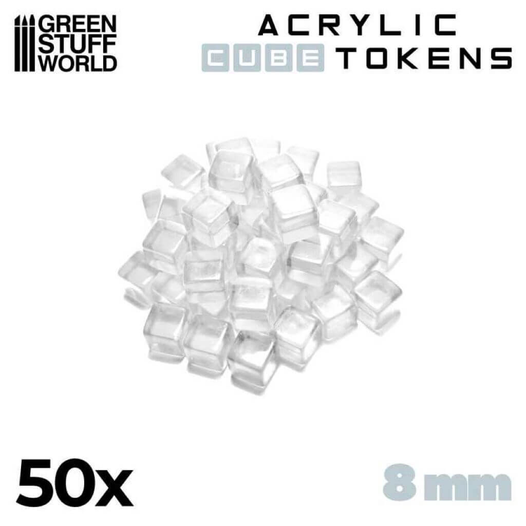 Gaming Tokens - Transparente Würfel - 8mm