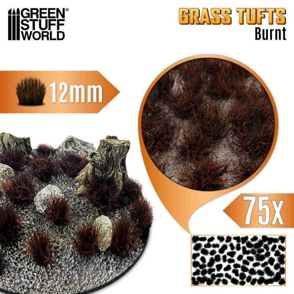 Grasbüschel - Tuft 12mm - Verbranntes Braun