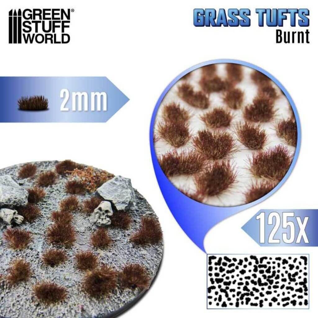Grasbüschel - Tuft 2mm - Verbranntes Braun
