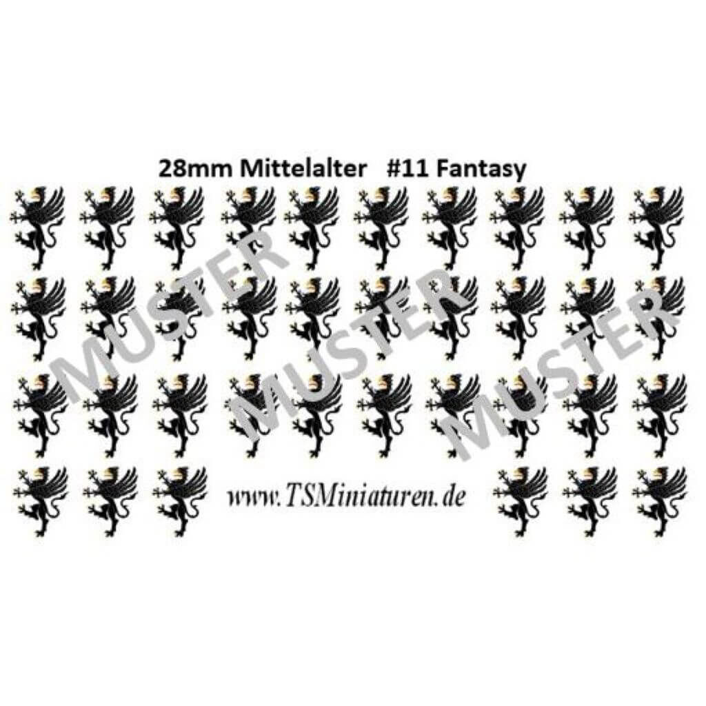 28mm Decals #11 Fantasy oder Mittelalter Ritter
