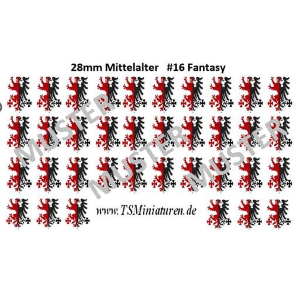 28mm Decals #16 Fantasy oder Mittelalter Ritter