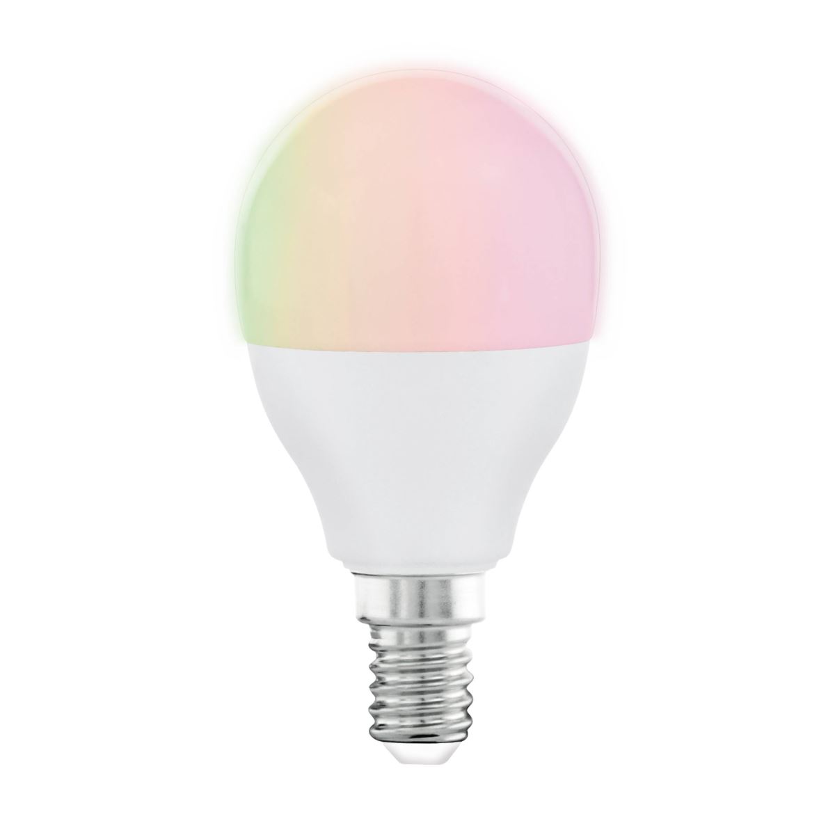 EGLO Connect RGB LED Leuchtmittel E14 G45 5W 470lm 2700-6500K 180° opal App Steuerbar 45x90mm