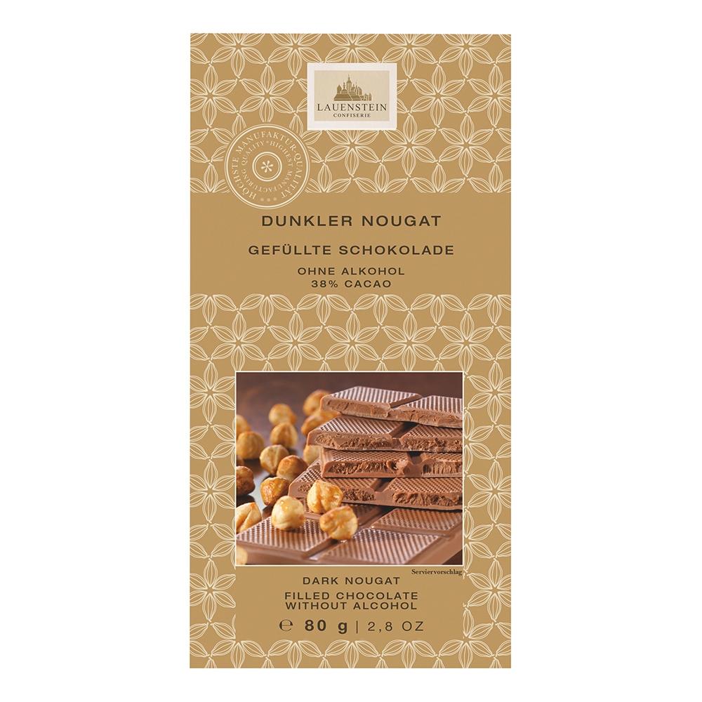 Gefüllte Schokolade Dunkler Nougat