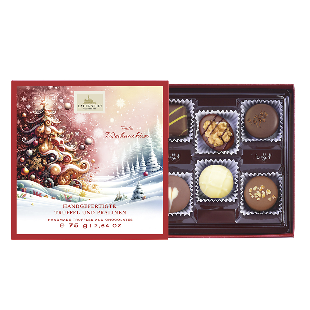 Weihnachtspräsent Trüffel und Pralinen