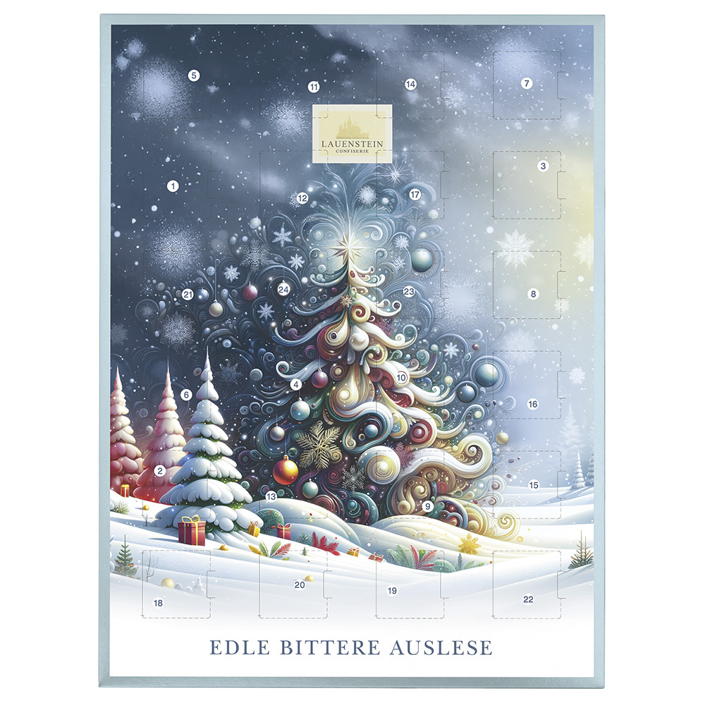 Adventskalender Weihnachtsbaum Zartbitter Pralinen
