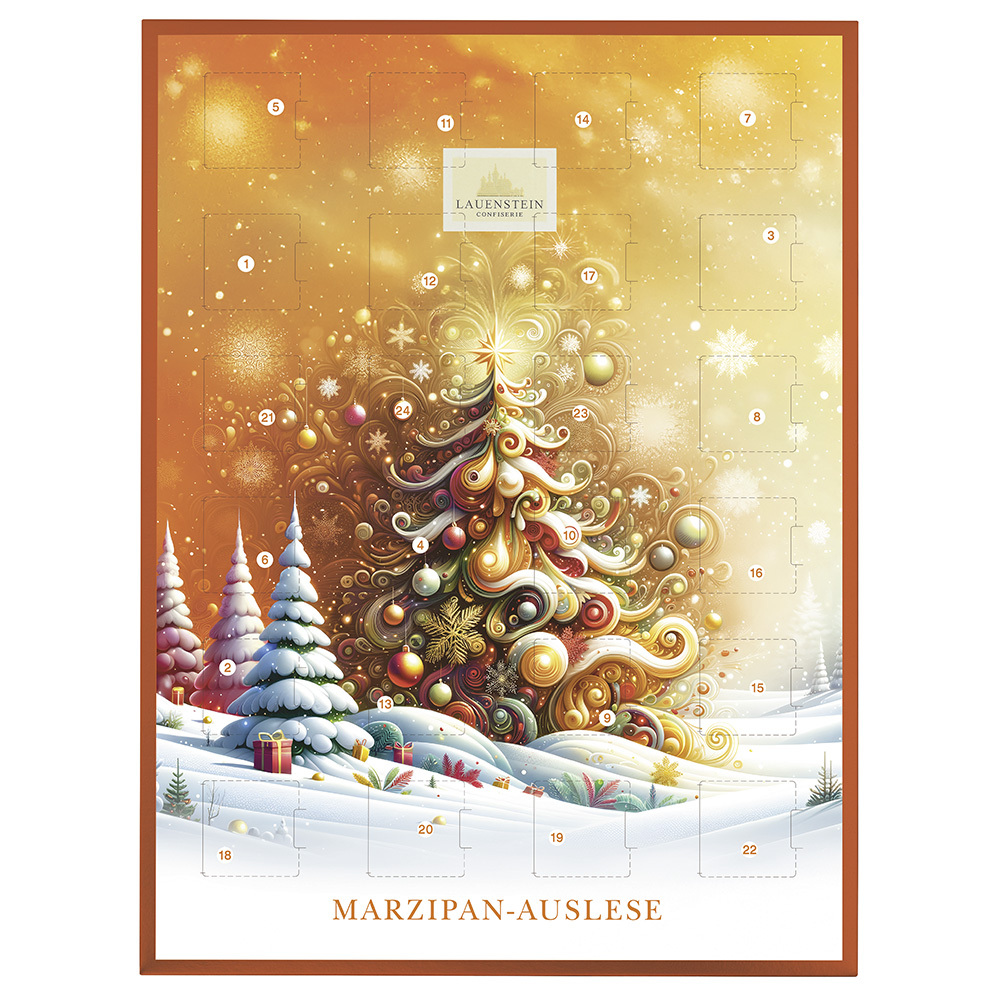 Adventskalender Weihnachtsbaum Edelmarzipan
