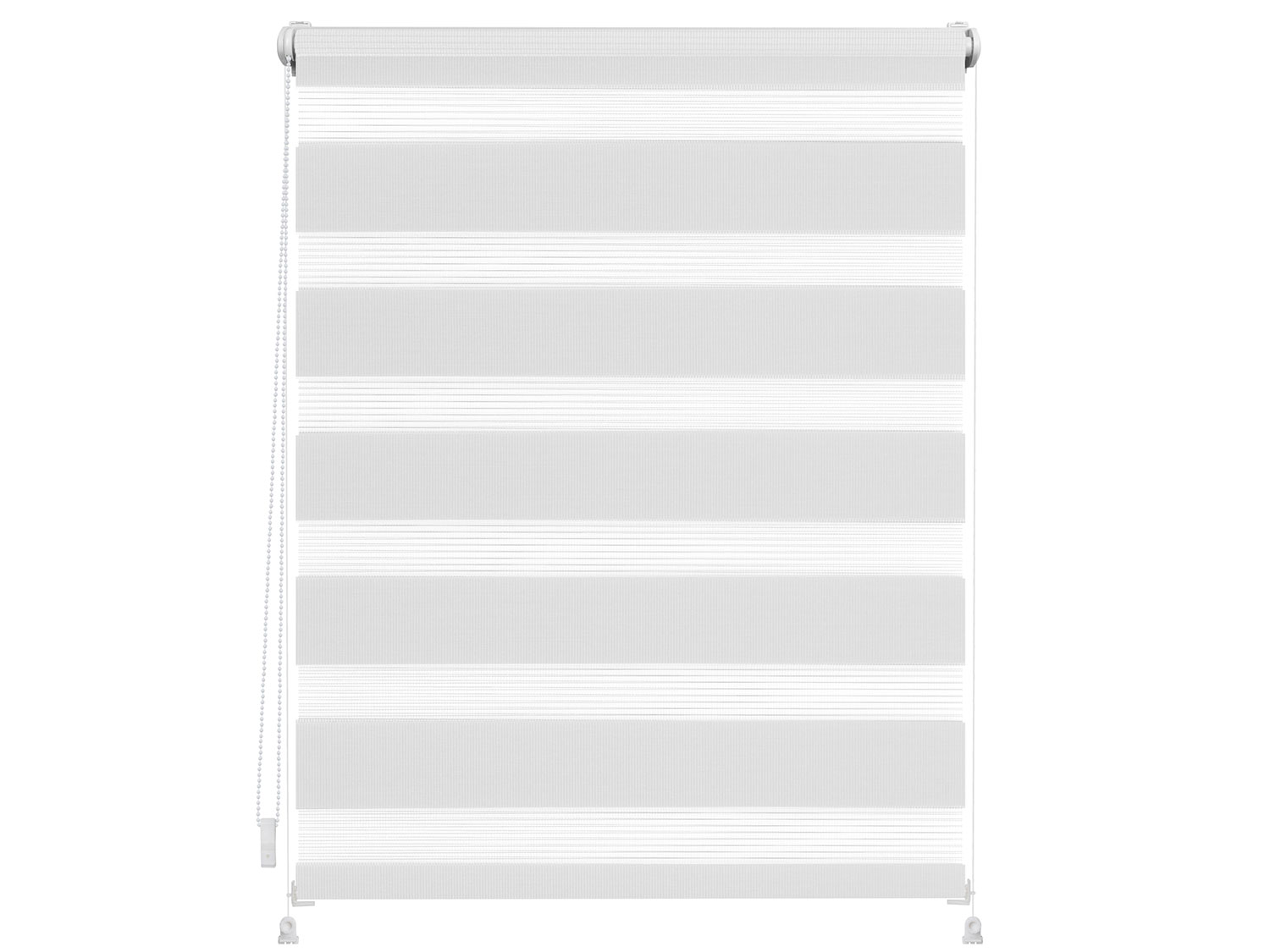 LICHTBLICK Duo-Rollo Klemmfix, ohne Bohren, verspannt, blickdicht (weiß, 60 x 150 cm)
