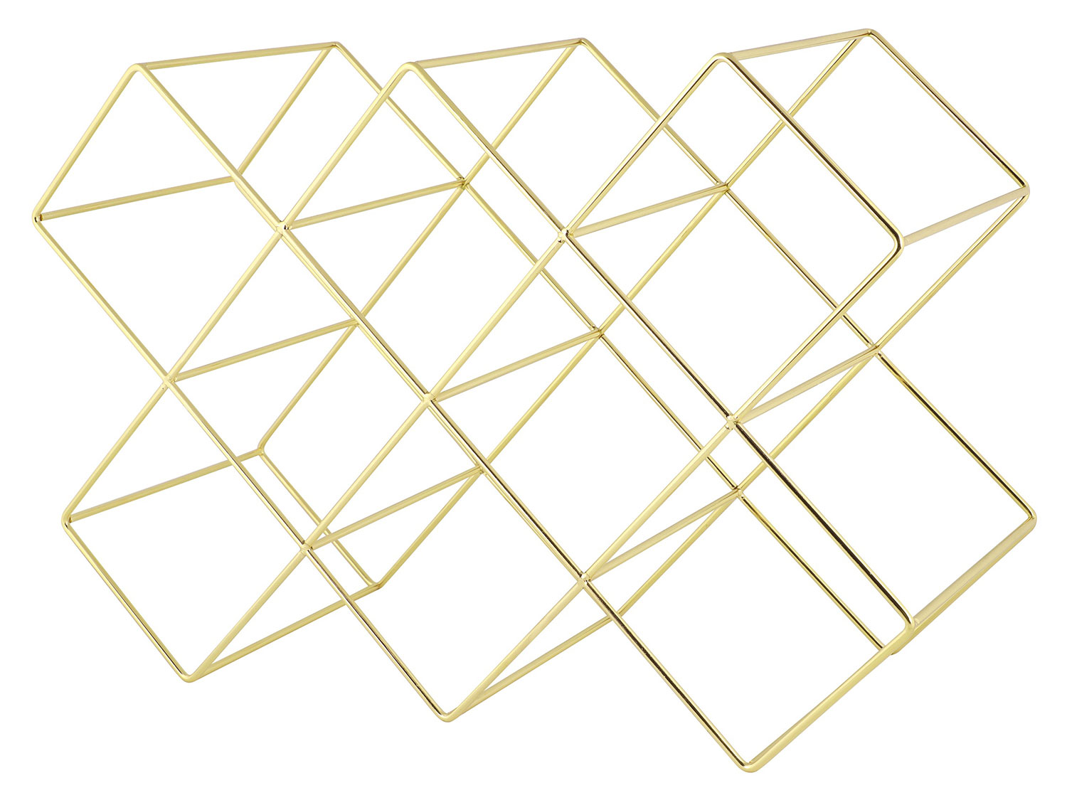 ECHTWERK Küchenzubehör aus Eisen (Weinregal für 8 Flaschen, Gold)