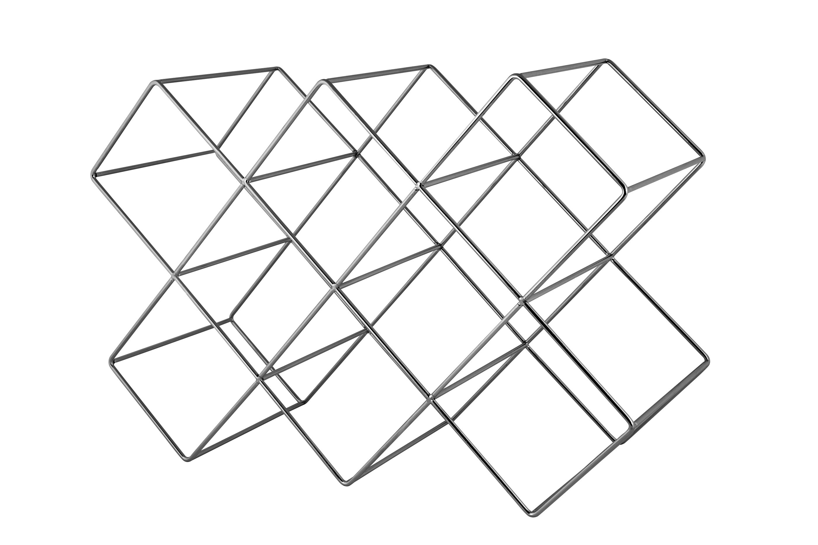 ECHTWERK Küchenzubehör aus Eisen (Weinregal für 8 Flaschen, Schwarz)