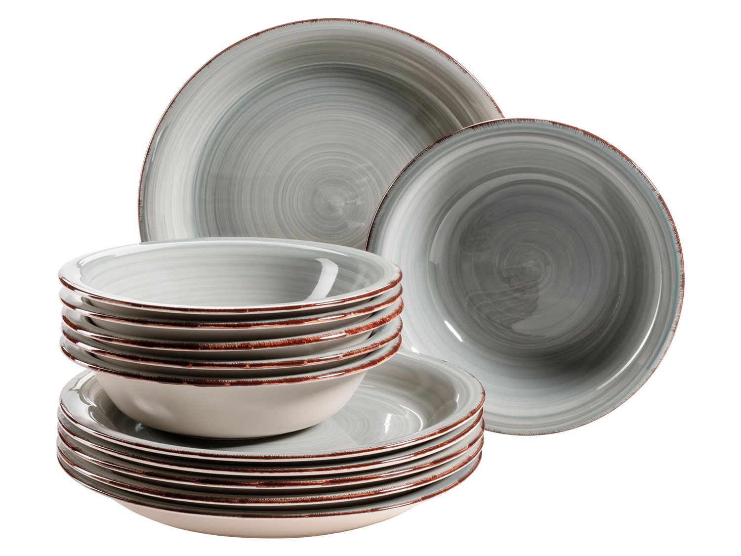 MÄSER Tafelservice Lumaca, 12-tlg (Rauchblau)