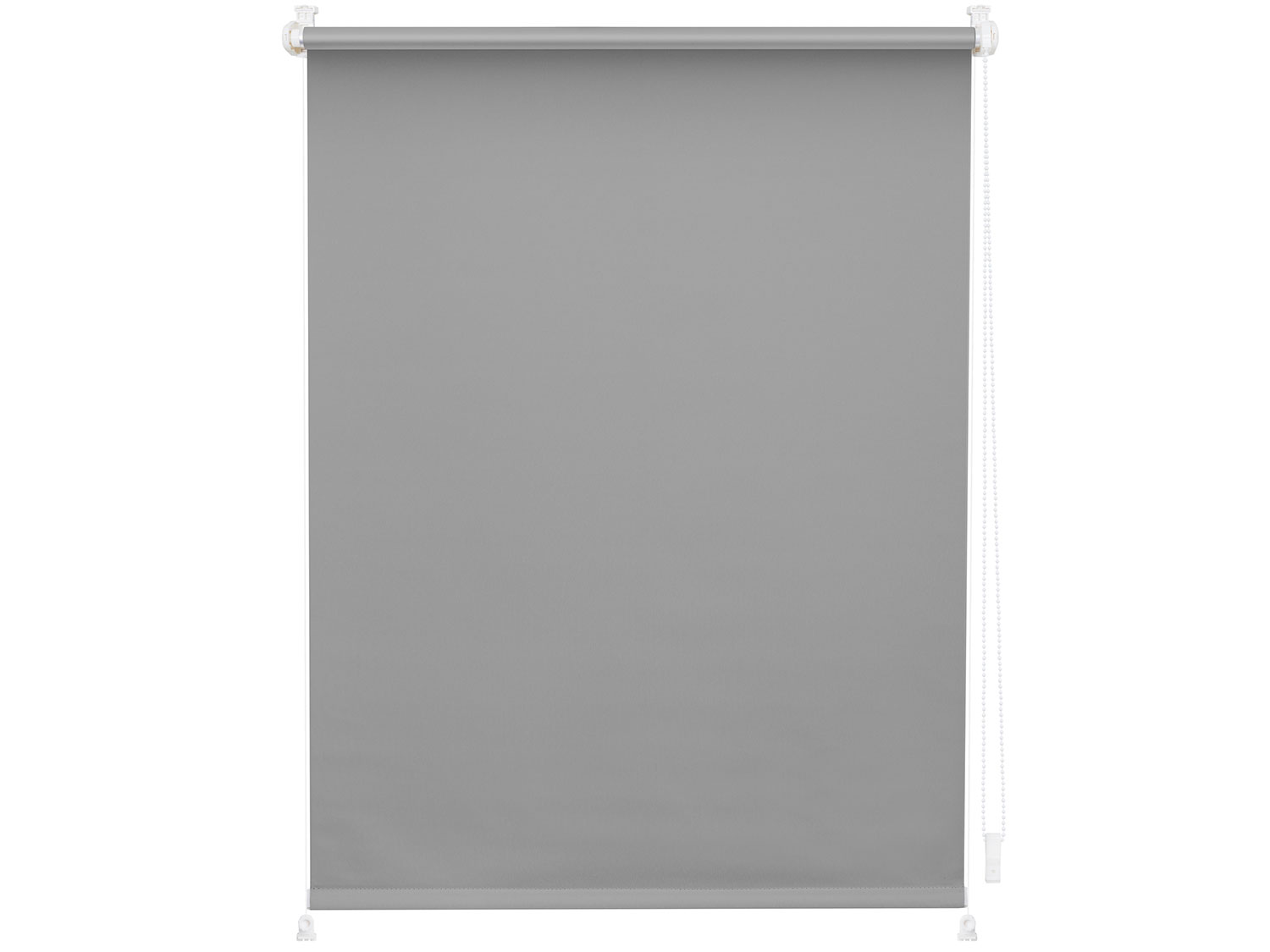 LICHTBLICK Rollo Klemmfix, ohne Bohren, verspannt, Verdunkelung (Grau, 70 x 150 cm)