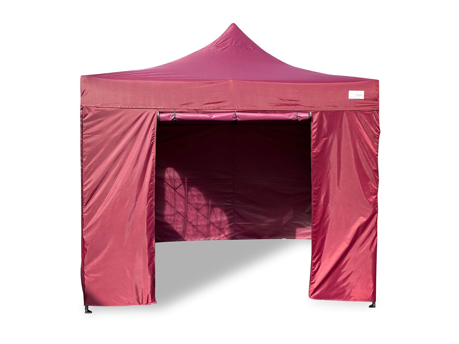Grasekamp Faltpavillon Premium Line (3x3m + Seitenteile, Bordeaux)