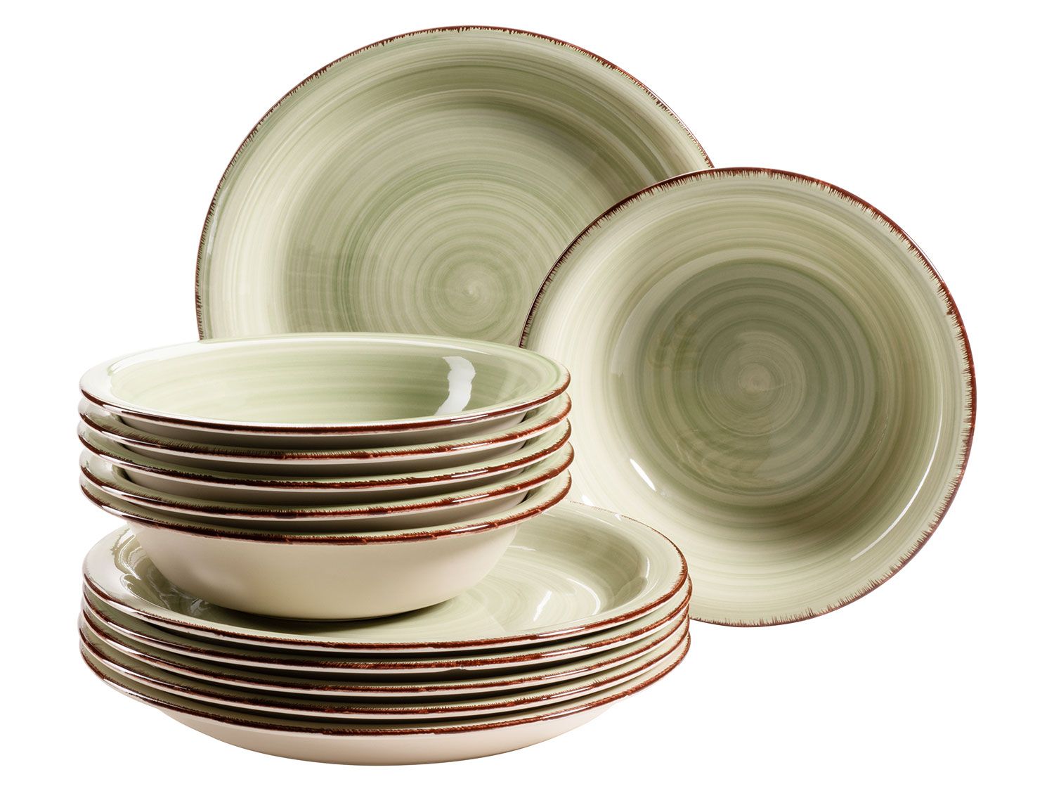 MÄSER Tafelservice Lumaca, 12-tlg (olivgrün)
