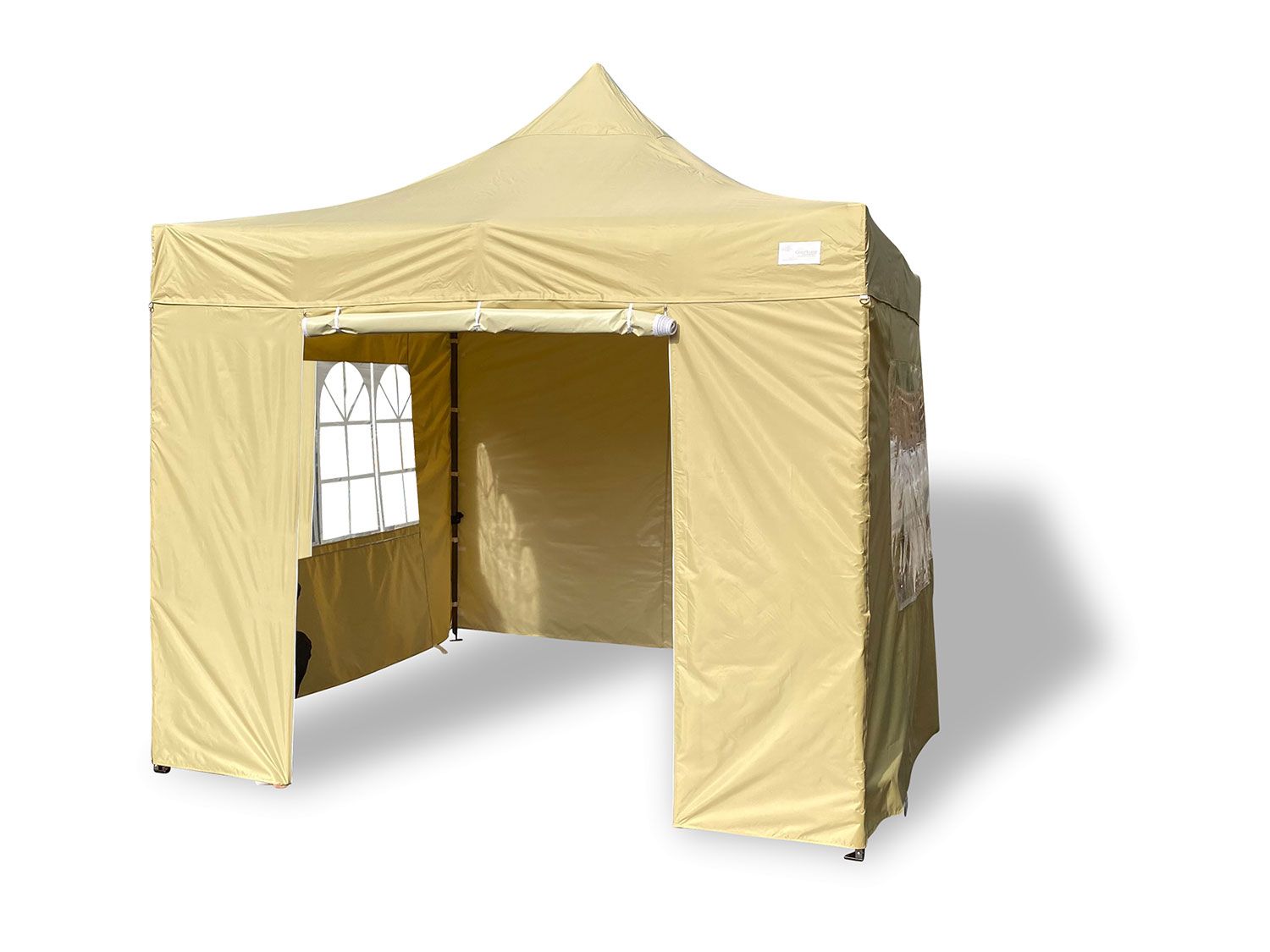 Grasekamp Faltpavillon Premium Line (3x3m + Seitenteile, Beige)